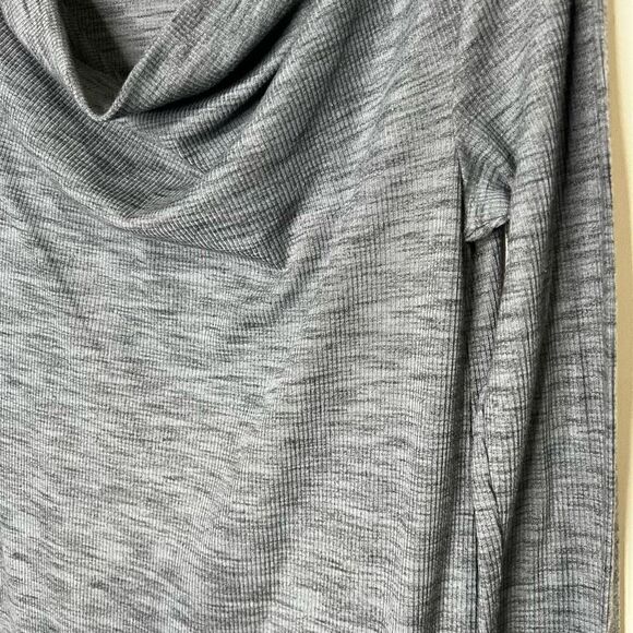 Pure + Good Blue Gray Drape Neck Long Sleeve Tunic Top - Picture 10 of 11